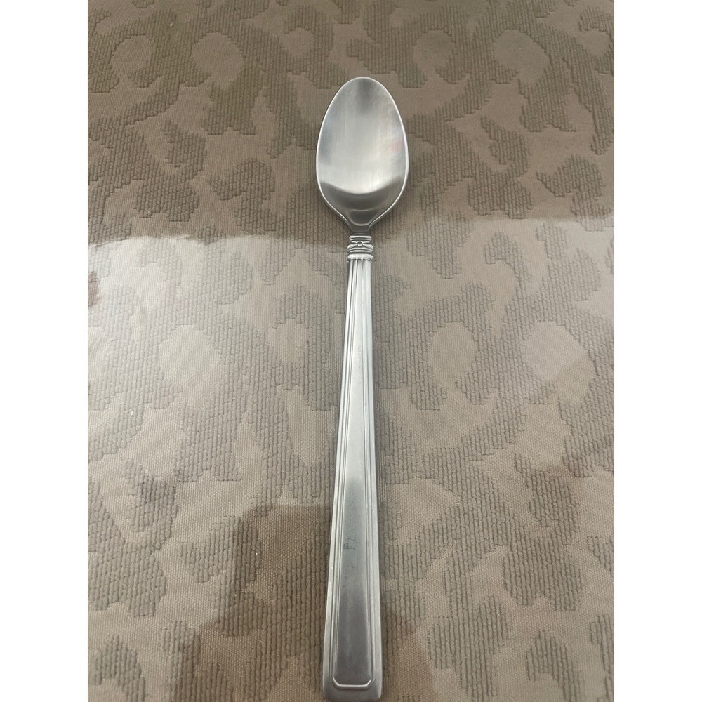 Longaberger Stainless Steel Iced Tea Spoon Long Handle Flatware Indonesia Silver